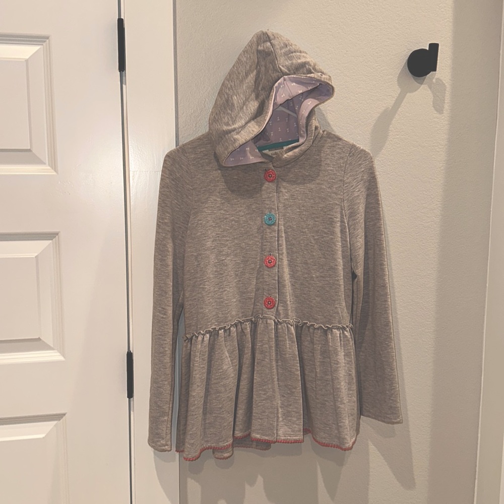 EUC Girls Button Down Hoodie Sweatshirt Jacket Coat by Matilda Jane Size 14